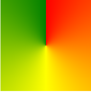 Example conic gradient three colors