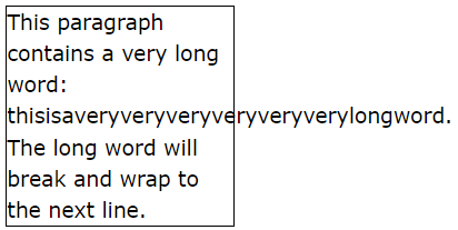 Example word wrap expand outside