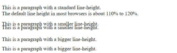 Example line height