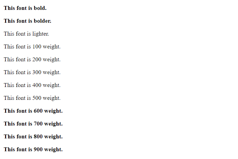 Example Font Weight