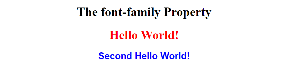Example font-family