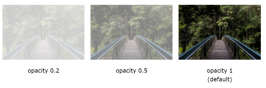 Example opacity comparison